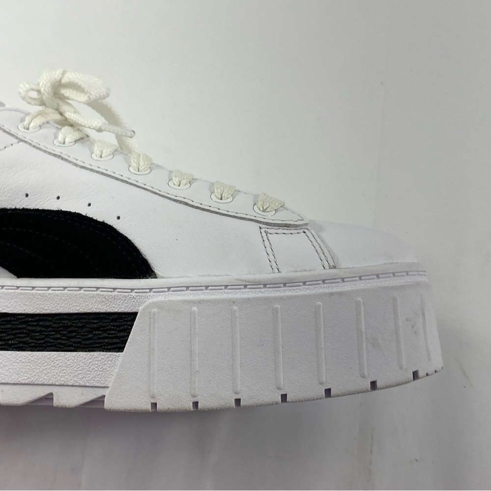PUMA Mayze Leather Lace Up White Black Women’s Size 8 Platform Shoes # 381983-01 - Picture 8 of 16